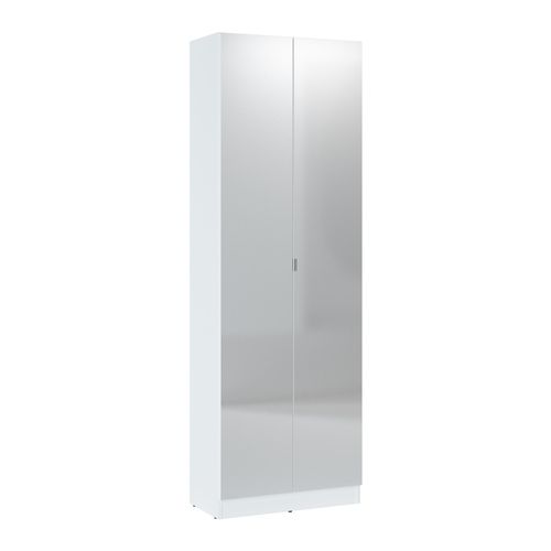 Hochschrank - weiß - 2 Spiegeltüren - 65 cm breit