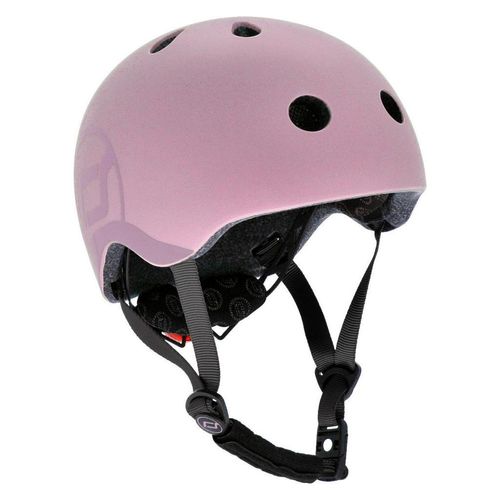 Scoot and Ride Kinderhelm, Rosa, Kunststoff, Textil, Gr. S-M, RoHS, Magnetverschluss, mit LED-Licht, Kinnpolster, Freizeit & Co, Sport & Fitness, Fahrräder, Kinderhelme
