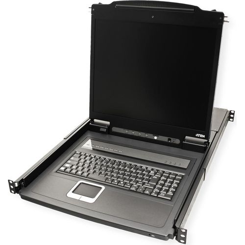 ATEN CL1308N KVM-Switch, 48cm TFT, VGA, PS/2-USB, 8 Port, US-Layout