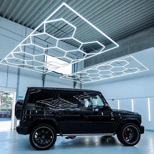 Kit mit 14 sechseckigen LEDs, 562,5 W, mit Rahmen, 110 lm/W – Kaltweiß 6000 K – 8000 K