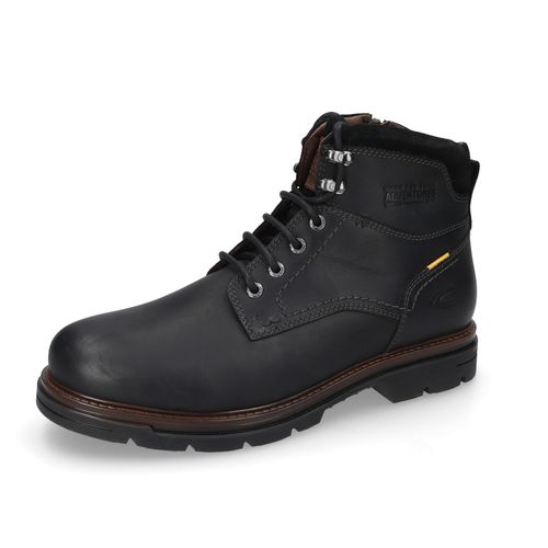 Winterboots CAMEL ACTIVE, Herren, Gr. 40, schwarz, Leder, Schuhe Winterboots, Schnürstiefel mit Profilsohle und Warmfutter