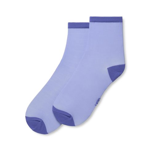 Socken UGG "LYRIE SHEER QUARTER", Damen, Gr. S, blau, Materialmix, unifarben, Socken Socken, Strümpfe im Jaquard-Strick