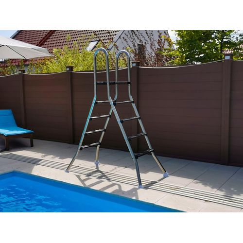 Edelstahl Poolleiter CARIBIC XXL Hochbeckenleiter Leiter Edelstahlleiter Treppe