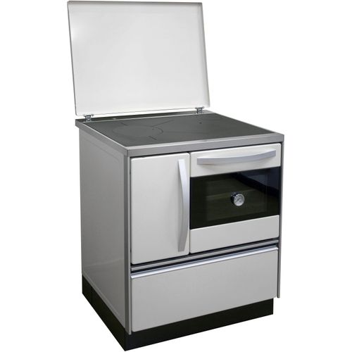 Festbrennstoffherd FIREFIX "»ISAR 72«", silber (weiß), Kaminöfen, Festbrennstoffherd