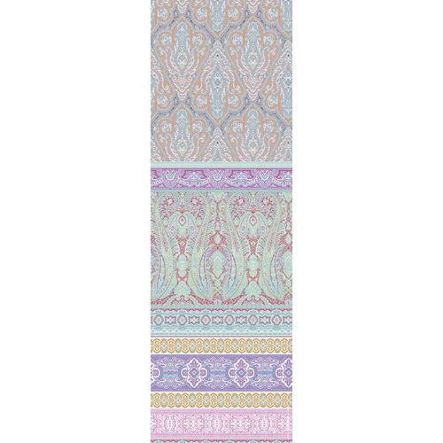Plaid FLEURESSE "Plaid", blau (mint, blau), B:180cm L:270cm, Baumwolle, Wohndecken, Plaid, Mako Satin, in Gr. 180x270 cm, Plaid