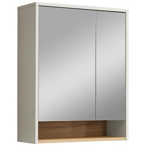 Mid.you Spiegelschrank, Eiche, Kaschmir, Holzwerkstoff, 1 Fächer, 60x75x22 cm, Badezimmer, Badezimmerspiegel, Spiegelschränke