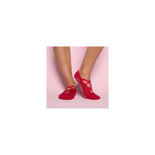 MP Valentines Ballett Rutschfeste Socken (2er-Pack) - Rosenrot/Blush - UK 9-11