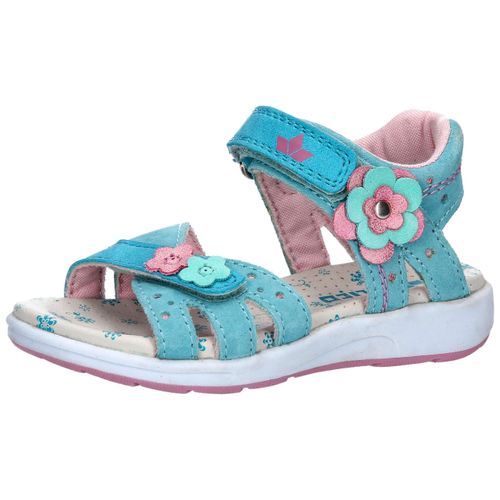 Sandale LICO "Sandale Cassandra V", Mädchen, Gr. 25, grün, Leder, Schuhe Sandale