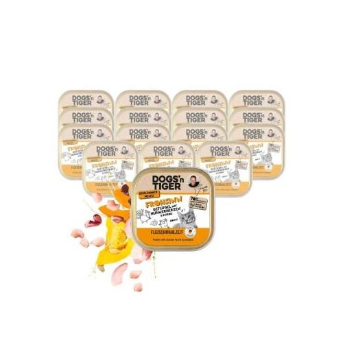 Dogs'n Tiger Dogs´n Tiger Adult Nassfutter Katze, Frohsinn, Geflügel & Kürbis 16x100 g