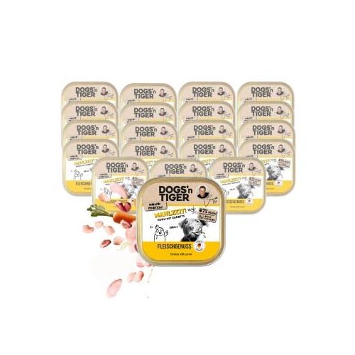 Dogs'n Tiger Mahlzeit Schale Huhn & Karotte 20x150 g