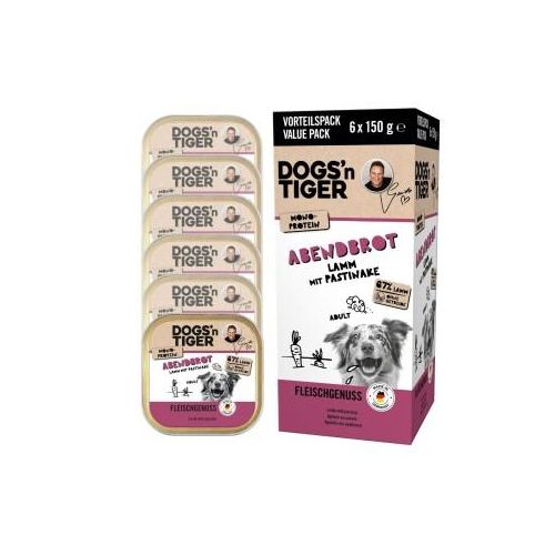 Dogs'n Tiger Abendbrot Multibox Lamm & Pastinake 24x150 g