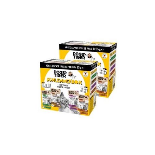 Dogs'n Tiger Dogs´n Tiger Adult Nassfutter Katze, Schlemmerbox 2x85 g