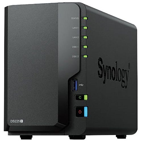 SYNOLOGY NAS-Server "DS225+ 2 Bay NAS", schwarz, B:4cm H:16,5cm T:23,22cm, NAS-Server, NAS-Server