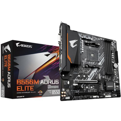 Gigabyte B550M AORUS ELITE - AMD - Socket AM4 - 3rd Generation AMD Ryzen™ 3 - 3rd Generation AMD Ryzen 5 - 3rd Generation AMD Ryzen™ 7 - 3rd... - DDR4-SDRAM - 128 GB - DIMM