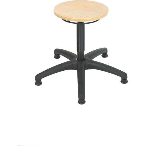 STIER Arbeitshocker mit Gleitern Sitzhöhe 410-600 mm Buche natur