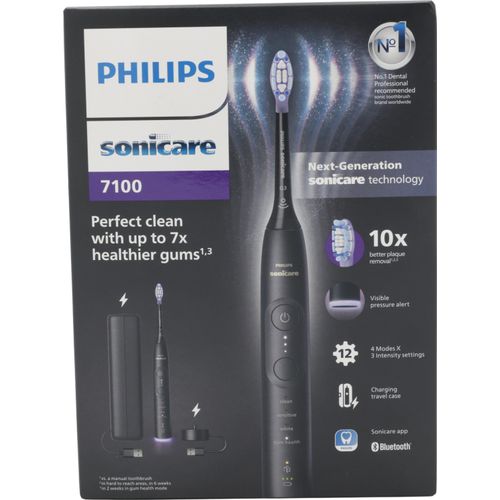 Philips Sonicare 7100 Series - Elektrische Zahnbrste - Schwarz - Reiseetui - Gesnderes Zahnfleisch - HX7421/01