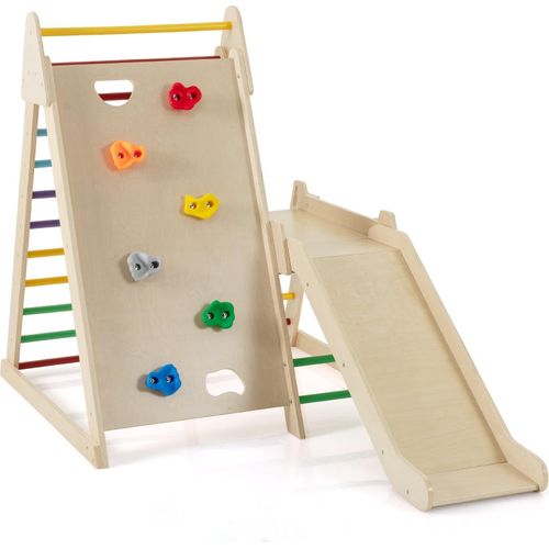 Indoor-Klettergerüst mit Rutsche und Kletterleitern