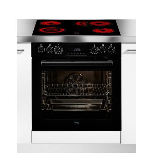 BEKO Elektro-Herd-Set, Energieeffizienz: A+ (A+++-D), schwarz, Herdsets, Gleichmäßige Heißluft für perfekte Ergebnisse dank Aeroperfect