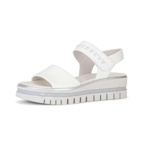 Riemchensandale GABOR "Riemchensandale", Damen, Gr. 37,5, weiß, Schuhe Riemchensandale