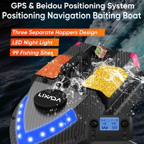 Angeln Köder Boot 99 Köderplätze 500m Reichweite GPS Fernsteuerung Köder Boot mit 7 Farbe LED Lichter