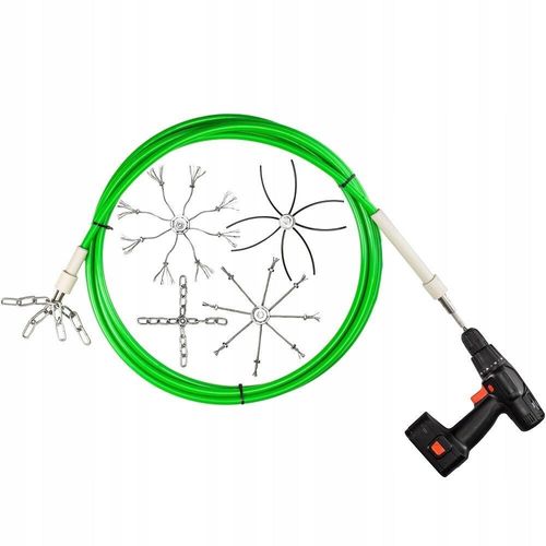 Schornsteinbesen Schornsteinreiniger Reinigungsset Kaminbesen Set Zugseil 8m