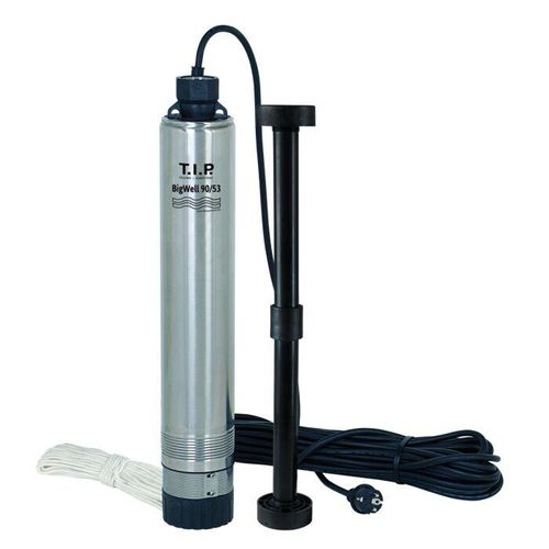 T.I.P. BigWell 90-53 Brunnenpumpe - Tiefbrunnenpumpe 30083 Edelstahl, 5.400 l/h, 53 m Förderhöhe, sandresistent, ab Ø10 cm