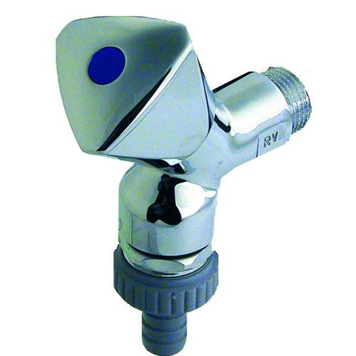 Seppelfricke Sepp Armaturenkombination 0005958 DN 15, Messing verchromt, kurz, Rohrbelüfter Rückflussverhinderer, Schlauchverschraubung, Kronengriff
