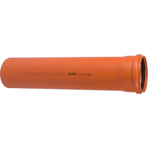 Ostendorf Kg KG Rohr SN 4 Coex 221000 DN/OD 125 x 3,2 mm, 500 mm, mit Muffe
