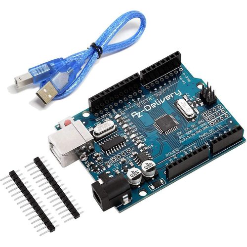 AZ-Delivery Mikrocontroller Mikrocontroller Board AZ-ATmega328-Board mit USB-Kabel, 25x Set