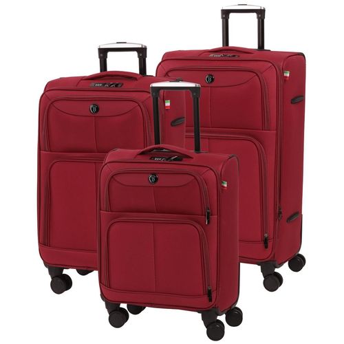 Reisekoffer BERTOO Bolzano - rot Set 3 in 1
