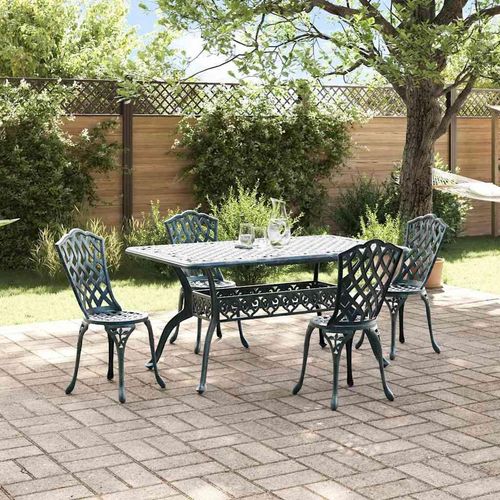 "Neues Produkt" Garten Essgruppe 5 pcs - CLORIS - Grün Aluminium - Sitzgruppe V83