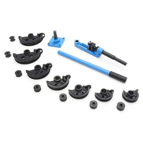 HBM Metallbiegemaschine mit 7 Matrizen von 10 bis 25 mm.