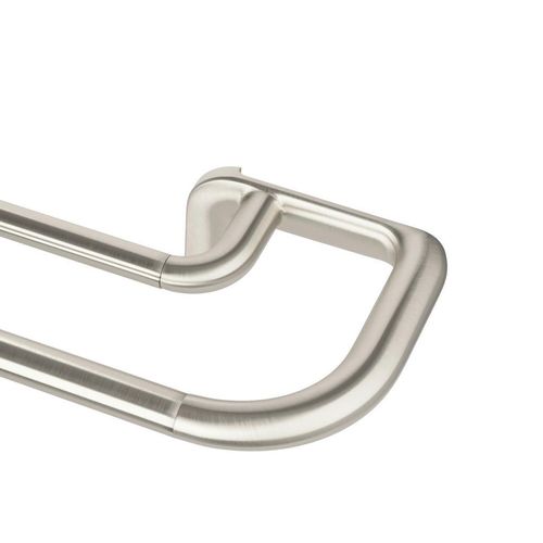 Umbra Vorhangstangenset Twilight Dbl, Nickel, Metall, Kunststoff, 168-365 cm, Wohntextilien, Gardinen & Vorhänge, Gardinen-Stangen