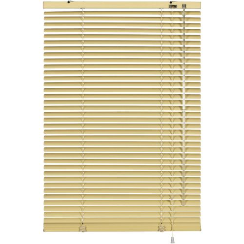 Jalousie GARDINIA "Aluminium-Jalousie 25 mm" Gr. 2, beige, B:60cm H:175cm, Jalousien, Jalousiebänder farblich passend