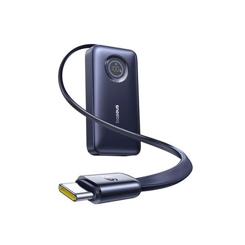 Baseus EnerCore CR11 10000mAh 45W Power Bank with Retractable USB-C Cable - Black Powerbank (Akku) - schwarz - 10000 mAh