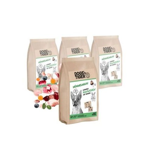 Dogs'n Tiger Adult Mümmelmann Kaninchen & Pute mit Gemüse 4x2 kg