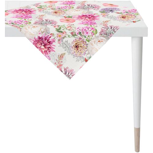 Mitteldecke APELT "6748", rosa (rosé), B:88cm L:88cm, Baumwolle, Polyester, Tischdecken, Mitteldecke