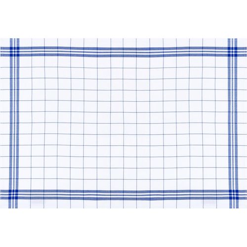 Geschirrtuch STUCO "Bambus, kariert", weiß (weiß, blau), B:50cm L:70cm, 30% Baumwolle, 70% Viskose, Geschirrtücher, Geschirrtuch