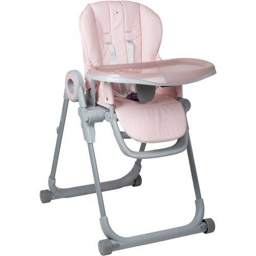 Hochstuhl BABYGO "Divan, pink", Baby, Gr. B/H/T: 58cm x 107cm, pink (pink, grau, grau), Aluminium, Kunststoff, Stühle Hochstuhl Stuhl, platzsparend zusammenklappbar