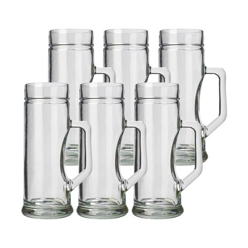 Bierkrug STÖLZLE "Bierkrüge Premium 300 ml 6er Set transparent", bunt (transparent), 6 tlg., Glas, Trinkgefäße