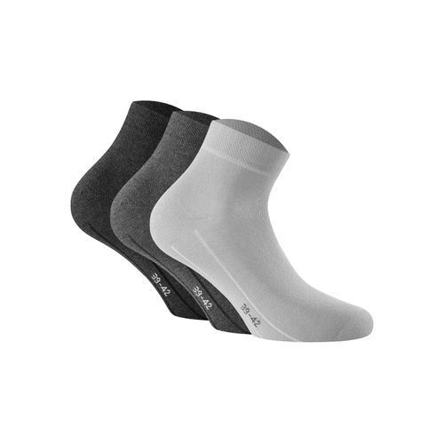 Sneakersocken ROHNER SOCKS "Socken Sneaker Plus 3er Pack 3er Pack", Herren, Gr. 43-46, grau, Obermaterial: 75% Baumwolle CO. 23% Polyamid PA. 2% Elasthan EL., Socken Sneakersocken