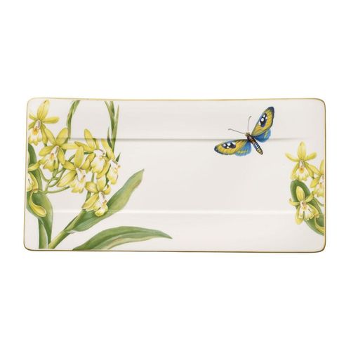 Servierplatte VILLEROY & BOCH "Servierteller Amazonia 35 x 18 cm bunt", bunt, L:35cm, Porzellan, Servierplatten, Servierplatte