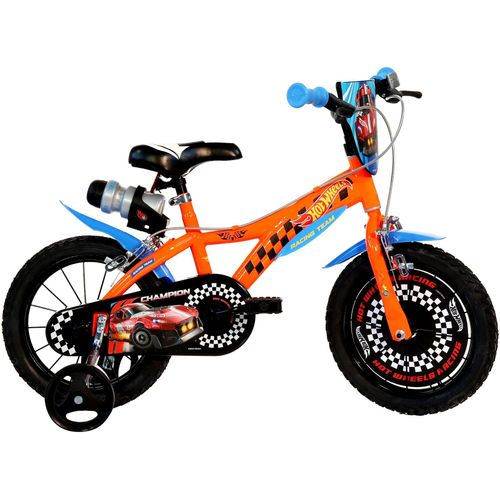 Kinderfahrrad DINO BIKES "Hot Wheels 16" Kinderfahrrad 4-7 Jahre" Gr. 30, orange, Fahrräder, Kinder, 16 Zoll (40,64cm) hinten: 14 Zoll (35,56cm)