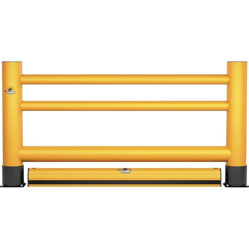 Ampere Rack Mammut Handlauf, Einzelplanke, 2 Querstangen, Bodenbarriere, Länge 2 m