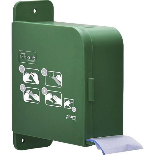 plum Bandagenspender QuickSoft mit 1 x Bandage, HxBxT 170 x 60 x 135 mm, Bandage blau