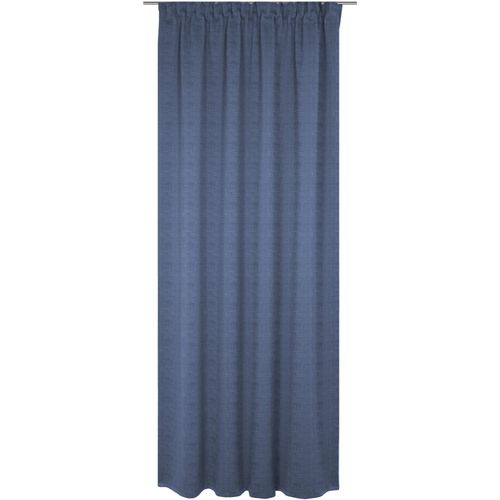 Vorhang WIRTH "Wiessee", blau, B:150cm H:385cm, Baumwolle, Leinen, Modal, Gardinen, Vorhang, nach Maß