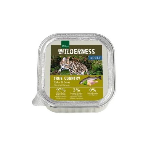 REAL NATURE WILDERNESS nourriture humide pour chat, Adulte 16x100 g True Country Huhn & Lachs 16x100 g