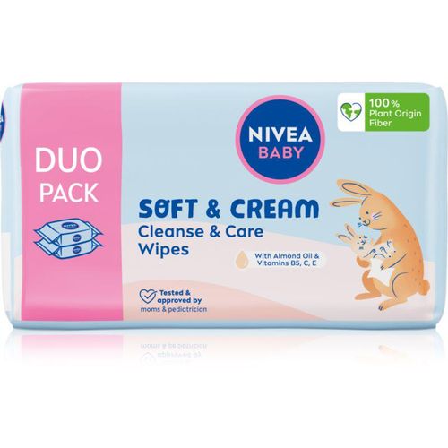 NIVEA BABY Soft & Cream Tedere Vochtige Babydoekjes 2x57 st