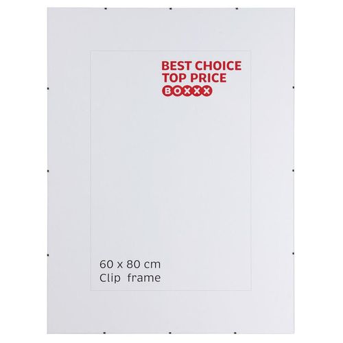 Boxxx Cliprahmen , Klar , Glas , rechteckig , 60x80 cm , Bilder & Rahmen, Bilderrahmen, Bilder - & Fotorahmen