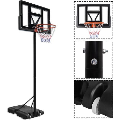 JNGLGO Basketballkorb Basketballständer mit Rollen Basketballanlage inkl. Basketball&Pumpe, 230 bis 305 cm Korbanlage, für Erwachsene, Kinder